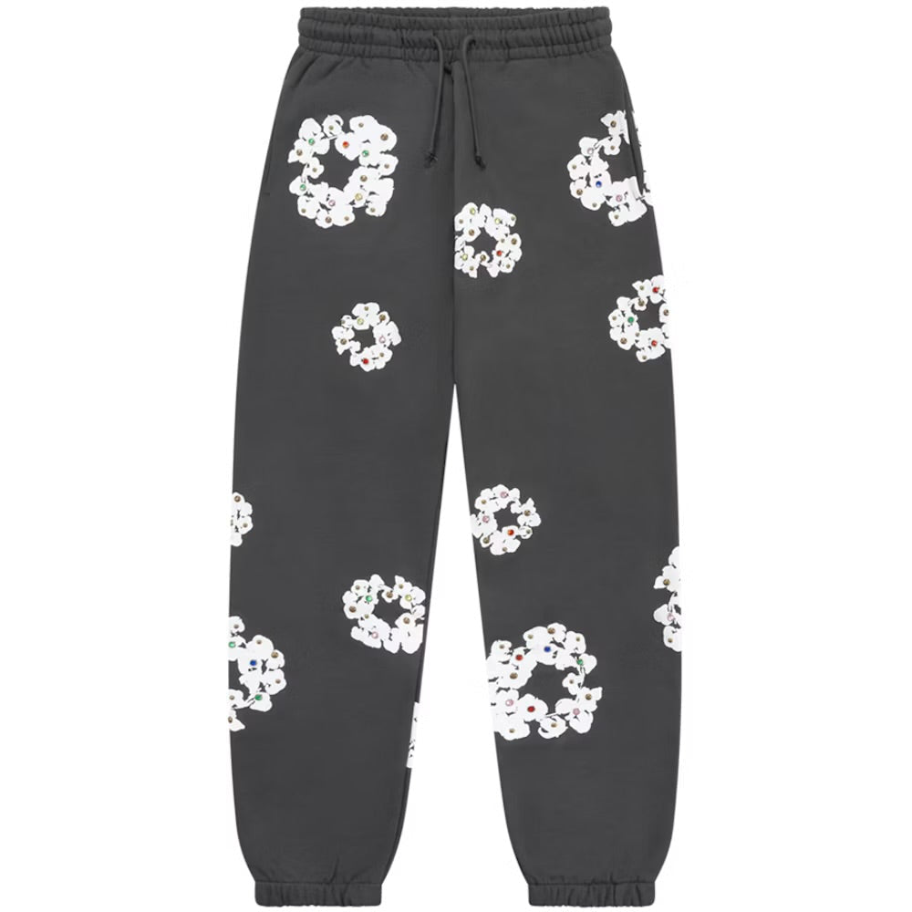 Denim Tears Rhinestone Cotton Wreath Joggers