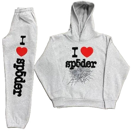 Sp5der Heart Grey Tracksuit
